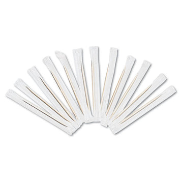 AmerCareRoyal® Cello-wrapped Round Wood Toothpicks, 2.5", Natural, 1,000-box, 15 Boxes-carton freeshipping - TVN Wholesale